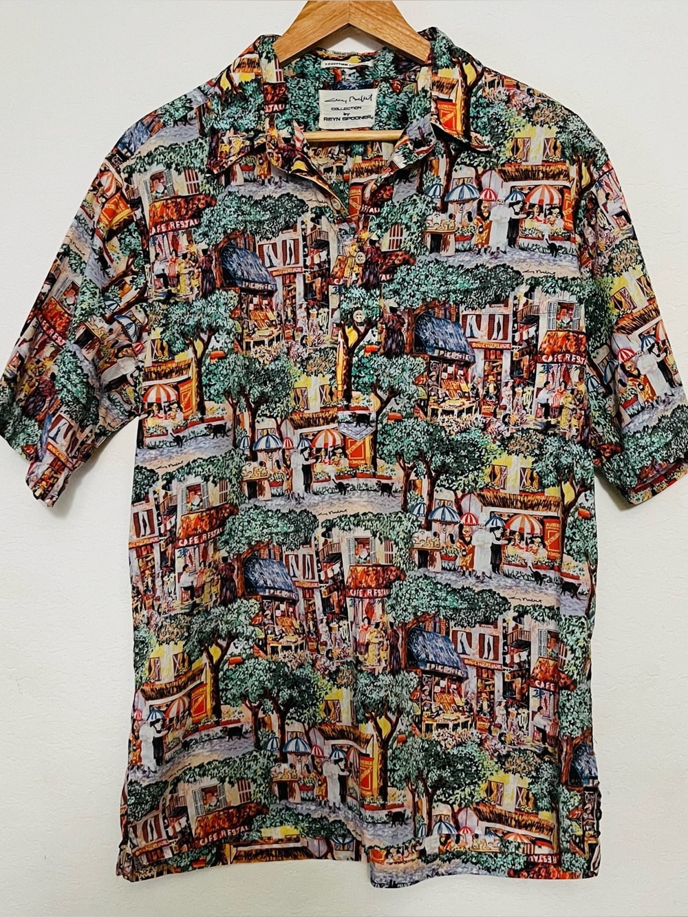 Reyn Spooner Mens Medium Guy Buffet " Le Petit Prince" Wearable Art Polo Shirt